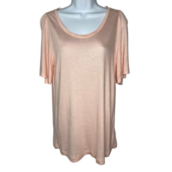 LOFT Women’s S Oversized Scoop Neck Flutter Sleeve Tee NWT - Picture 1 of 8